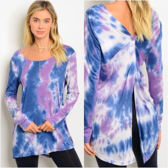 Tie Dye With a Twist Tunic Top SM NEW sold - Picture 3 of 5